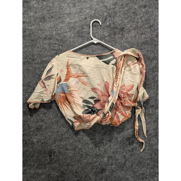 Z & L Women's Multicolor Short Sleebe 100% Viscose Made With Love Tie Top Size S - Picture 9 of 11